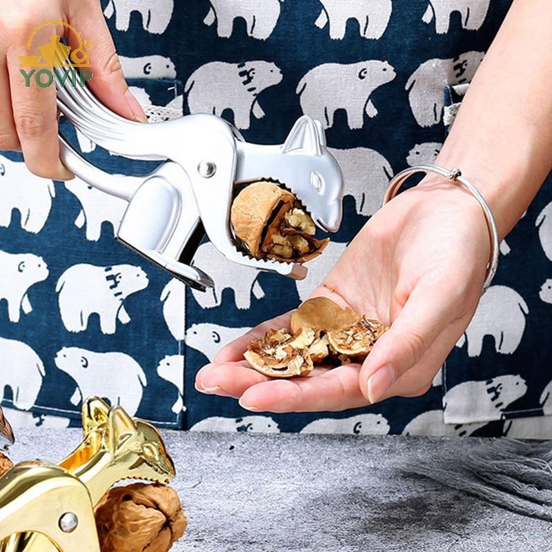 YOVIP Sóc Quả óc chó Sheller Dụng Cụ Mở Thông Pecan Hazelnut Kìm Nhanh Quả óc chó Cracker Hạt hạnh n