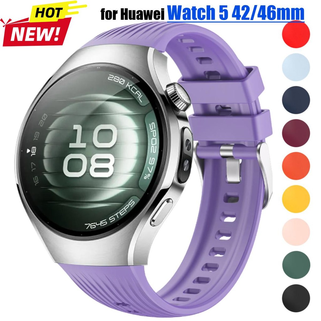 Dây đeo silicon mềm cho Huawei Watch 5 42 / 46MM Smartwatch Dây đai silicon cho Huawei Watch 5 46 / 
