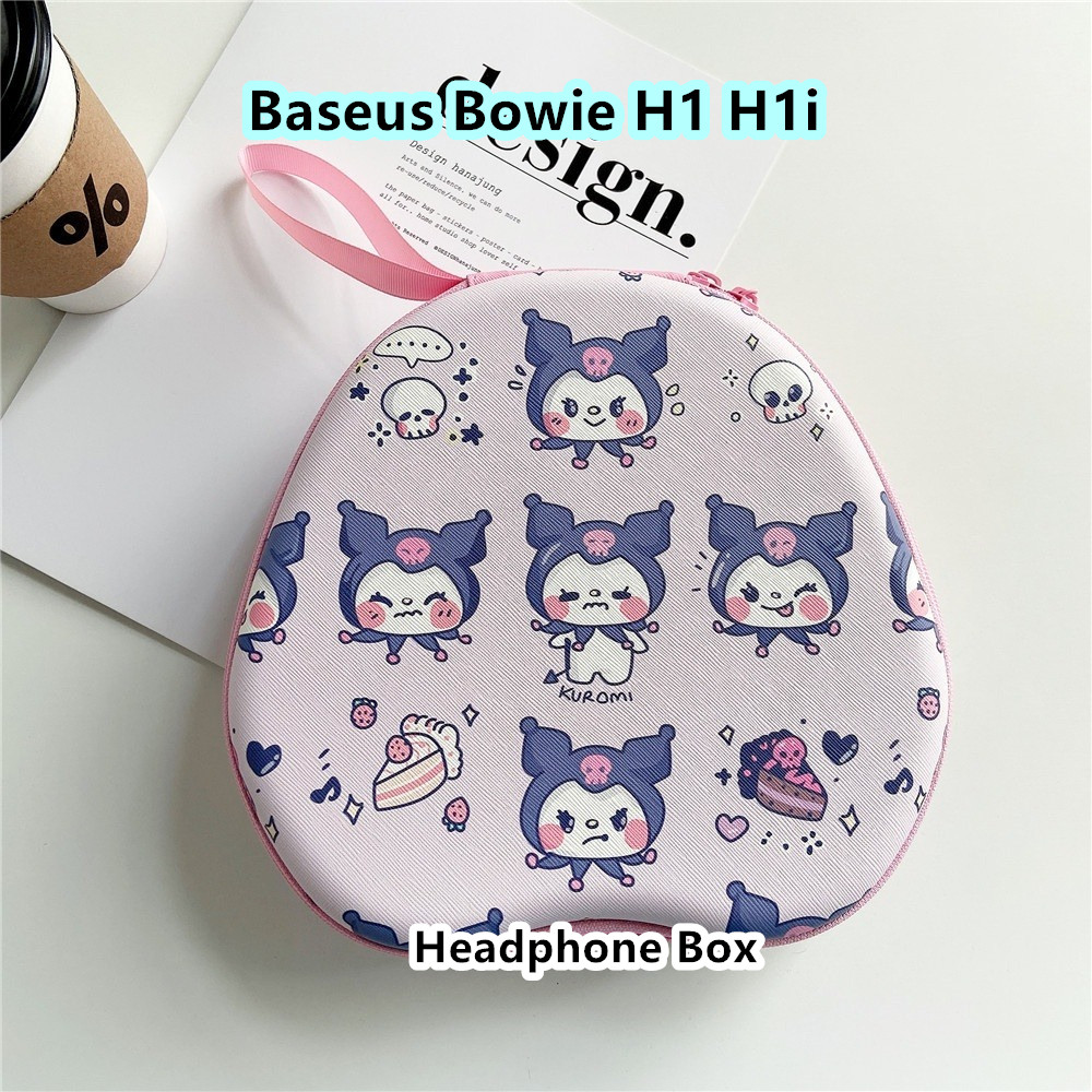 [Giao hàng nhanh] Dành cho tai nghe Baseus Bowie H1 H1i Vỏ cứng Tai nghe màu đen nguyên chất Tai ngh