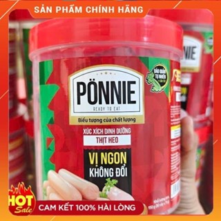 Hộp Xúc Xích Dinh Dưỡng PONNIE Vị Thịt Heo (Hộp 50 cây x 19g)Hạn Sử Dụng 1/2026