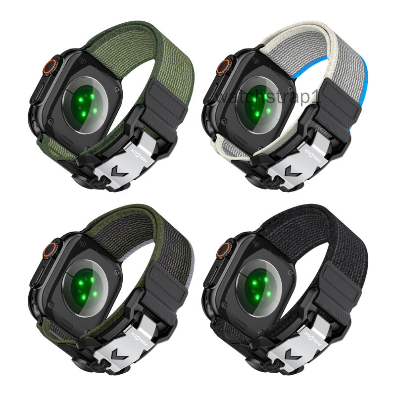 Dây đeo Nylon thể thao cho iWatch Ultra 2 S10 Series 9 S8 S7 S6 S5 S4 SE S2 S1 Dây đeo đồng hồ nữ th