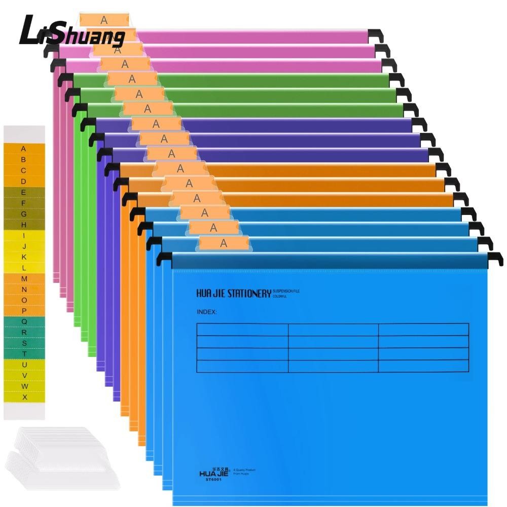 Thư mục lao động nhanh LISHUANG A4, Tệp treo A4 PVC A4, Loại treo có màu móc Thư mục tệp treo ngẫu n