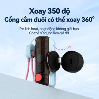  Sạc dự phòng 5000mAh 22.5W – Sạc 3 thiết bị cùng lúc – Dây sạc tích hợp + dây đeo tháo rời 