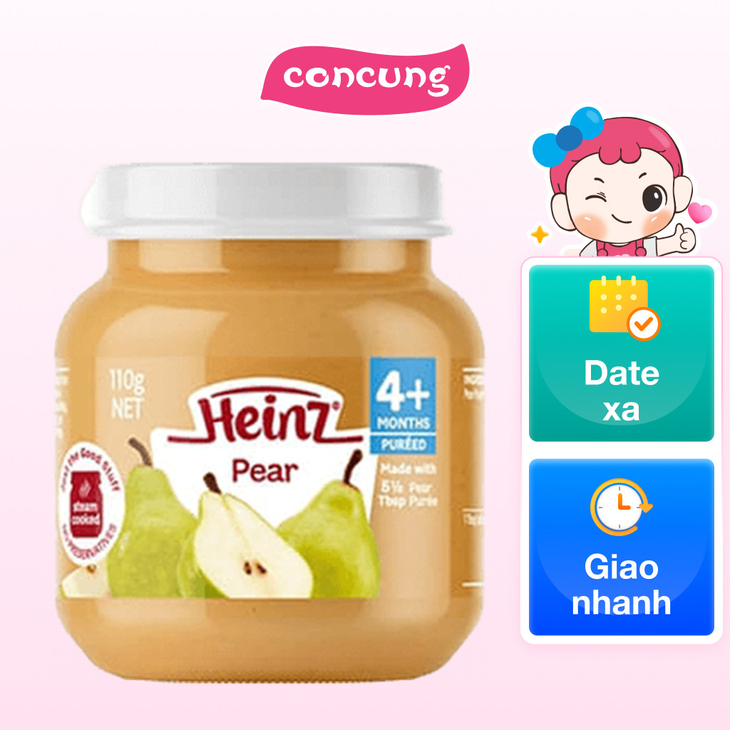 Lê nghiền cho trẻ từ 4 tháng tuổi - Heinz Pear