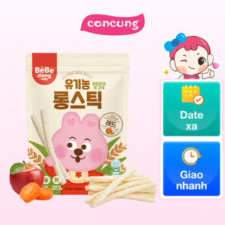  Bánh Gạo Lứt Hữu Cơ Bebedang Hình Que Dài Vị Táo & Cà Rốt 