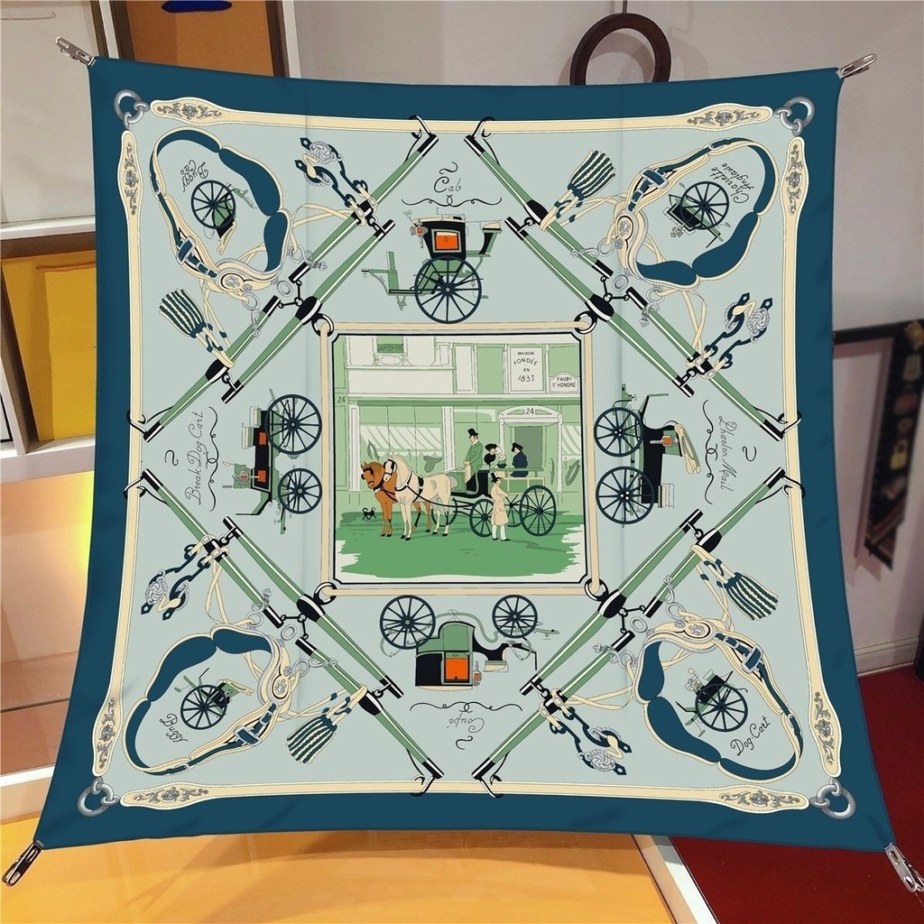 Khăn quàng cổ nữ ấm áp in hình HERMES9821