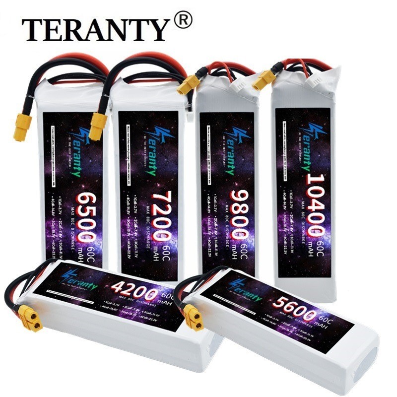 Nhà Máy Bán Hàng Mô Hình Pin Máy Bay 1500MAH-10400MAH 45C / 60C 11.1V Drone Phụ Kiện 3S Pin Lithium
