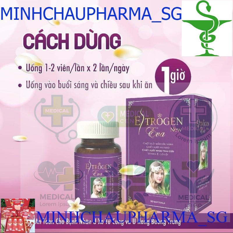 Combo [Mua 4 hộp viên uống Estrogen Eva mỗi hộp 30 viên tặng 1 hộp cùng loại].Giúp cân bằng nội tiết