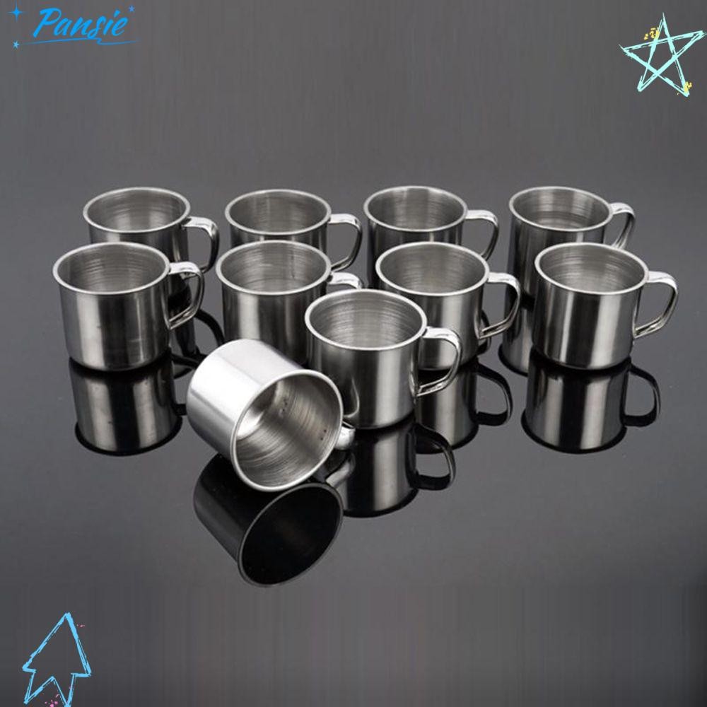 PANSIE 200ml Cốc Cà Phê Mini Tumbler Pint Kim Loại Thép Không Gỉ