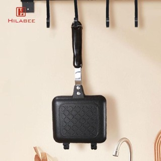 Chảo Nướng Bánh Sandwich Chống Dính Máy Làm Bánh Sandwich Hợp Kim Nhôm Có Tay Cầm Đa Năng Lật Nướng Chảo Chiên Cho Gia Đình