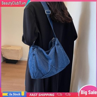 Túi Satchel thông thường dành cho nữ Dây đeo có thể điều chỉnh Denim Retro Túi đeo chéo Túi mua sắm
