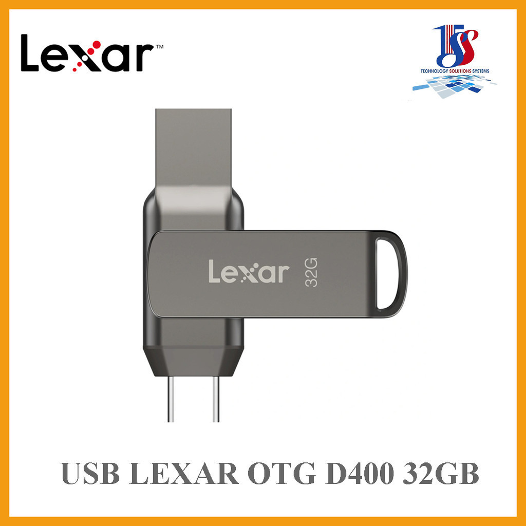 USB LEXAR 32GB JUMPDRIVE D400 OTG USB 3.1 TYPE C TITANIUM 100Mbp/s - Bảo hành 36 tháng