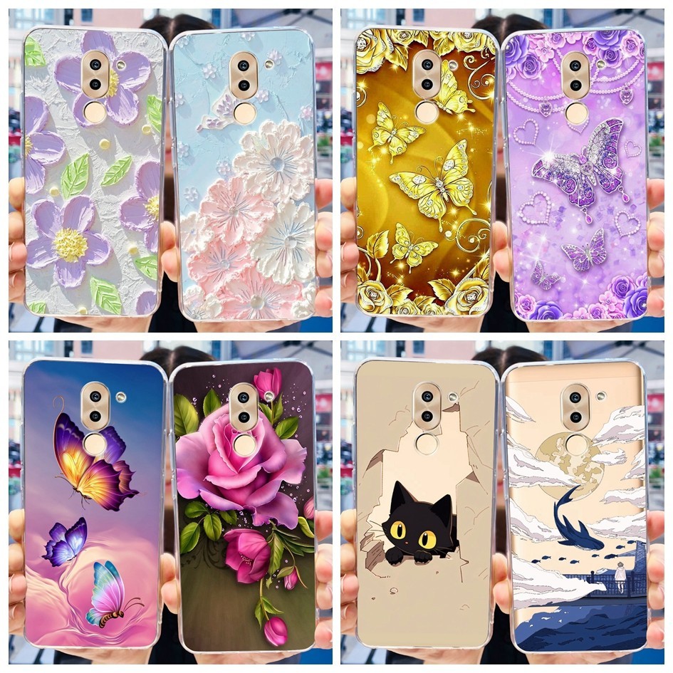 Dành Cho Huawei GR5 2017 Vỏ BLN-AL10 BLL-L22 BLN-L21 Vỏ Mềm Thời Trang Hoa Bướm Điện Thoại Dành Cho Honor 6X GR5 2017 Ốp Lưng