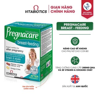 Viên Uống Cho Phụ Nữ Cho Con Bú Vitabiotics PREGNACARE Breast-feeding Bổ Sung Dinh Dưỡng Nâng Cao Sức Đề Kháng 84 Viên