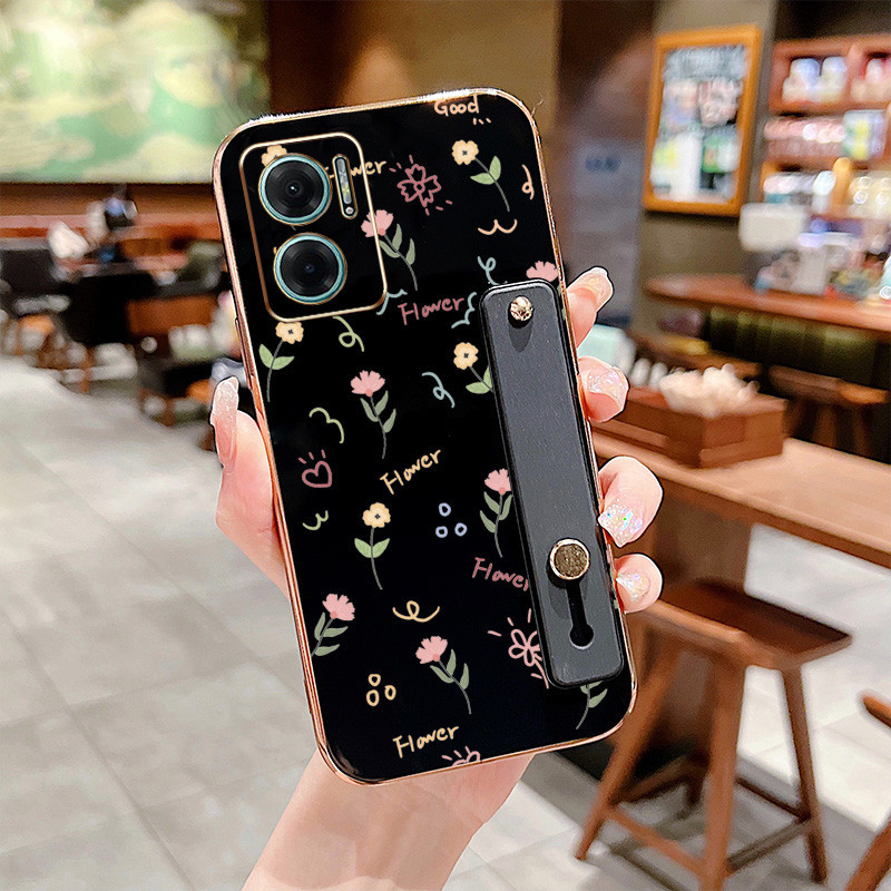 Ốp lưng cho Xiaomi Redmi 8 9 10 8A 9A 9C 9T 10A 10C Redmi 9 Prime Redmi 10 Prime + 5G Redmi 11 Prime 4G Note 11e Full Màn Hình Hoa Dây Đeo Tay Giá Đỡ Vỏ Điện Thoại Chống Rơi
