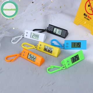 Parucutin mini điện tử tam giác đồng hồ kỹ thuật số hiển thị thời gian quà tặng cho nam và nữ học sinh kỳ thi đồng hồ treo móc khóa vn