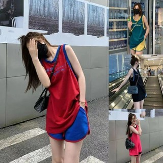 Sinh viên hợp thời trang Loose Ins Thiết kế thương hiệu hợp thời trang Áo Vest không tay hông Bộ đồ thể thao thông thường