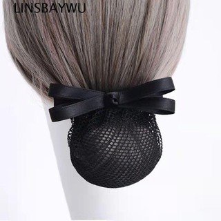 Vỏ Lưới Búi Tóc Đính Nơ Phong Cách Vintage Thanh Lịch Cho Nữ