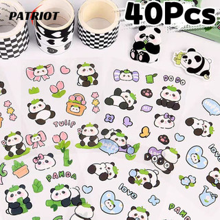 10 / 20 / 40 Tờ Miếng Dán PET Gấu Trúc Dễ Thương - Điện Thoại Di Động, Tai Nghe Miếng Dán - Sổ Tay DIY Paster - Dành Cho Album Ảnh, Chai, Văn Phòng Phẩm - Chống Thấm Nước, Trong Suốt, Đáng Yêu