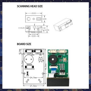 (G K R M) GM67 1D 2D USB UART Bar Code Qr Code Scanner Module Reader cho Android
