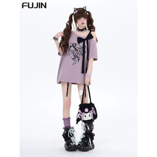 FUJIN áo phông áo thun nữ croptop baby tee Fashion Phong cách Thể thao Korean WCS24800XP 31Z240803