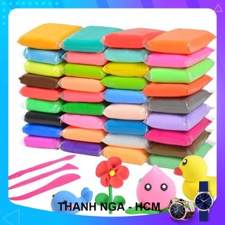 Bịch đất sét 36 màu, đất nặn siêu nhẹ , softclay, nguyên liệu làm slamp