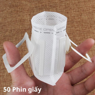 [50 cái]  Phin giấy pha cà phê / túi lọc cà phê / phin pha cà phê đi du lịch -  tiện dụng, chiết xuất nhanh INGRI