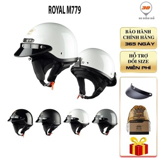 Mũ bảo hiểm Royal M779 kiểu dáng cổ điển, dày dặn, lót êm