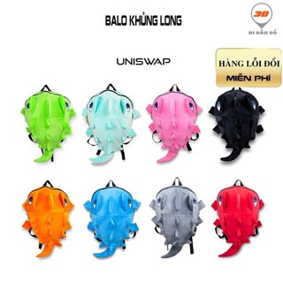 Balo khủng long vải nhung mịn siêu dễ thương - Đựng mũ bảo hiểm, sách vở, laptop đi học đi chơi