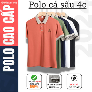 Áo thun nam có cổ thêu hình đẹp, áo thun polo nam vải cá sấu đủ màu, đủ size