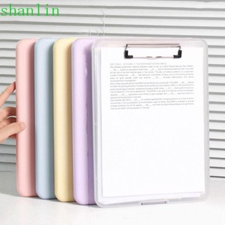 Thư mục tập tin SHANLIN A4, Tấm lót viết mở bên bằng nhựa, Kẹp sách màu kẹo với kẹp kim loại chắc chắn Hộp lưu trữ giấy kiểm tra cho học sinh Giáo viên
