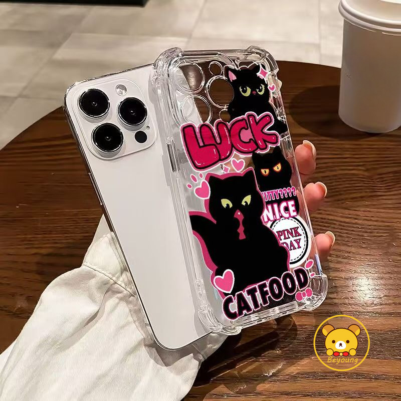 Sweet Cool Black Cat Casing Cho Motorola Edge Plus 50 40 30 Neo Pro G84 G22 G23 G13 G24 G04 G04s G54