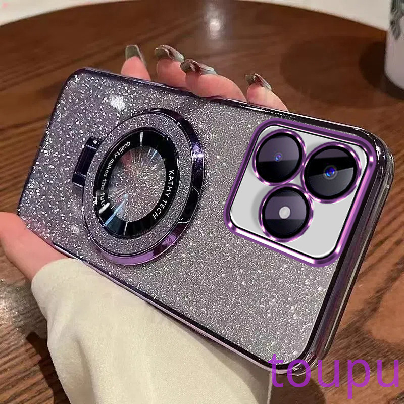 Sang Trọng Mạ Điện Lấp Lánh Realme C67 C61 C63 Note 50 12 C65 C55 C53 C51 C12 C15 C25 C25S C21Y C25Y C30 C30S C35 C11 2021 8 5 5i 5S 6i 7i C17 9 PRO PLUS 10 11 12 PRO + 4G 5g