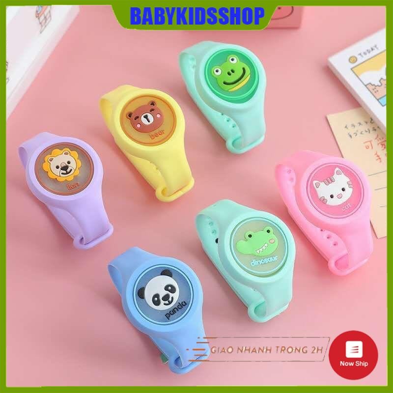 Đồng hồ silicon đeo tay chống muỗi phát sáng cho bé