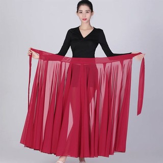 Cổ Điển Khiêu Vũ Trang Một Mảnh 720 Độ Váy Lớn Thực Hành Trang Phục Wanjiang Khiêu Vũ Trang Phục Voan Váy Dài WD66
