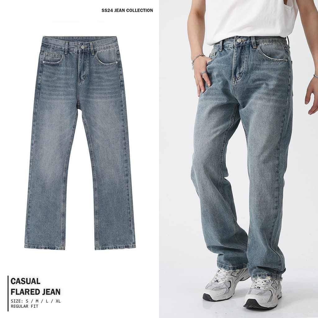 Quần Jean Ống Loe Basic | Casual Flared Jean | 3T Streetwear