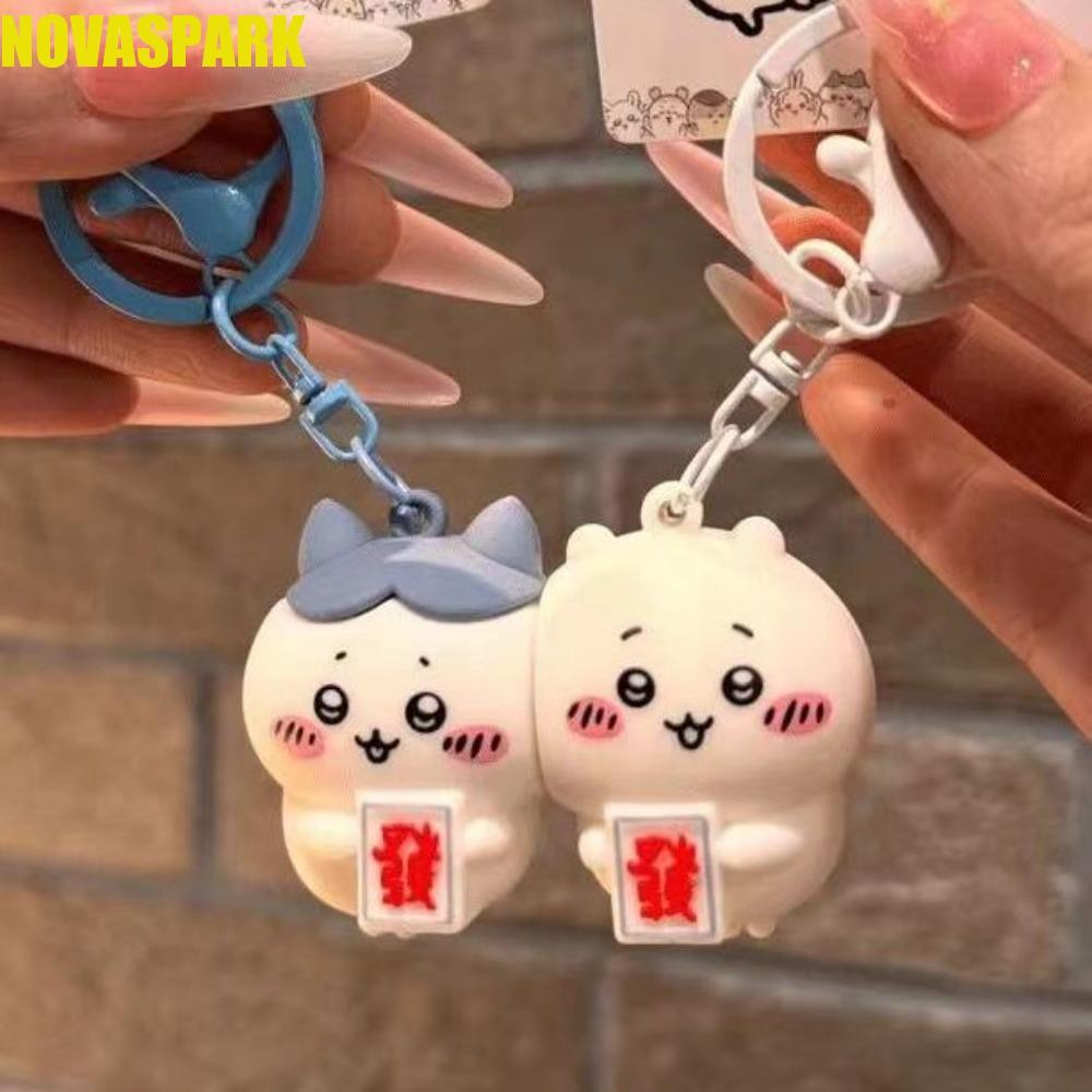 Móc khóa cặp đôi NOVASPARK, Móc khóa chó ôm hút hoạt hình, Túi trang trí dạ quang Người đàn ông đốt nhỏ Kuromi Sáng tạo Móc chìa khóa búp bê dễ thương Vợ chồng