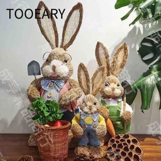 TOOEARY Công CỤ 35cm Rơm Thỏ Phục Sinh Chủ Đề Dự Tiệc Cung Cấp Quà Tặng Tiệc Phục Sinh Nhà Vườn Thỏ Trang Trí