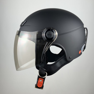 Mũ bảo hiểm nửa đầu có kính VARO A31 Trơn, kính phủ đã xử lí chống chói, size lớn cho nam vòng đầu 57-61 cm