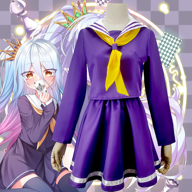 Game Life White Cos Trang Phục Cosplay No Game No Life Sister Trắng Đồng Phục Phù Hợp Với NS
