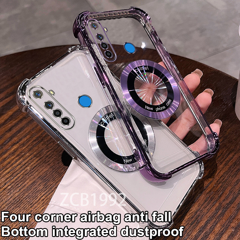 Ốp Lưng Cho Realme 5 5i 5s 6i c3 5 Pro Vỏ Điện Thoại TPU Kính lúp từ tính mới nhất Vỏ Mềm Cao Cấp Trong Suốt