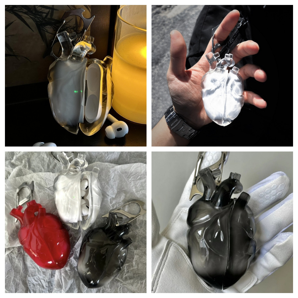Hộp đựng tai nghe Heart Airpodspro2 Vỏ bảo vệ silicon lỏng 808FC Vỏ tai nghe airpod3 trong suốt Thiết kế ban đầu