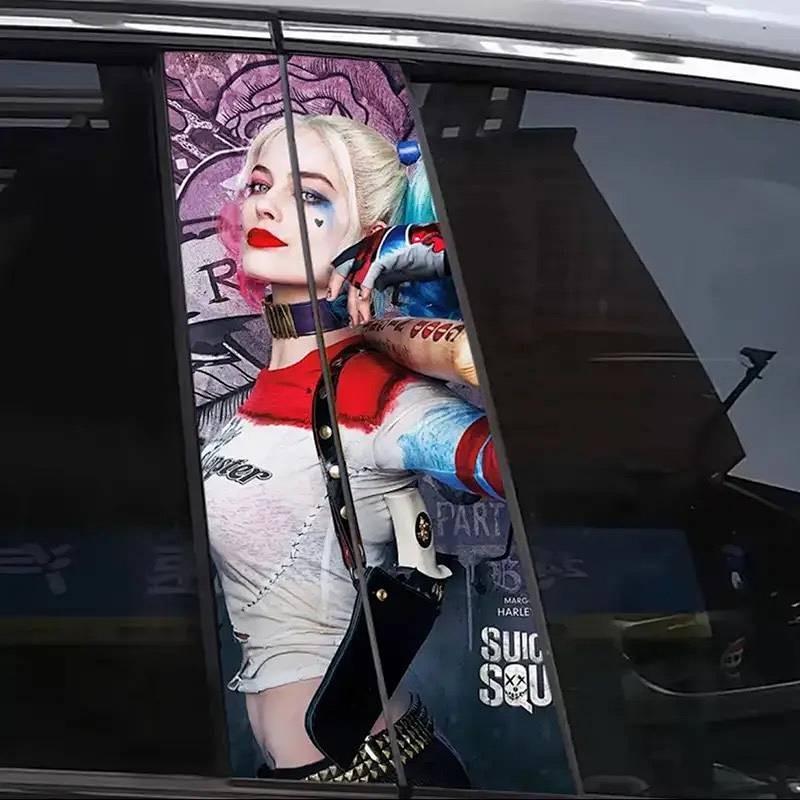 Car Center Column Decorative Sticker Window B Column Protective Film Beauty Back Personalized Creati