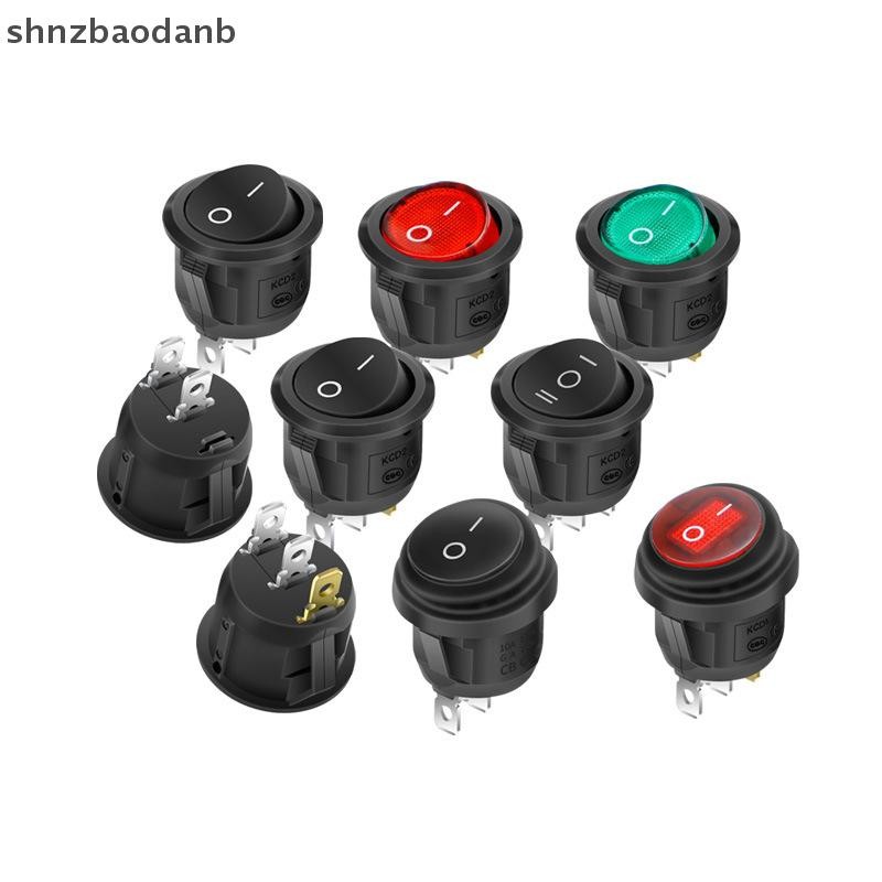 [SHNZFF] Thuyền chống nước chất lượng cao Thuyền tròn Rocker Power có nút đèn 6A 250V Mở 20mm 2 / 3 