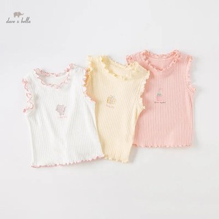 Dave Bella Áo 2 dây Bé Gái Quần Áo Cotton Thời Trang Mùa Hè Thoáng Khí Không Tay DB2235573