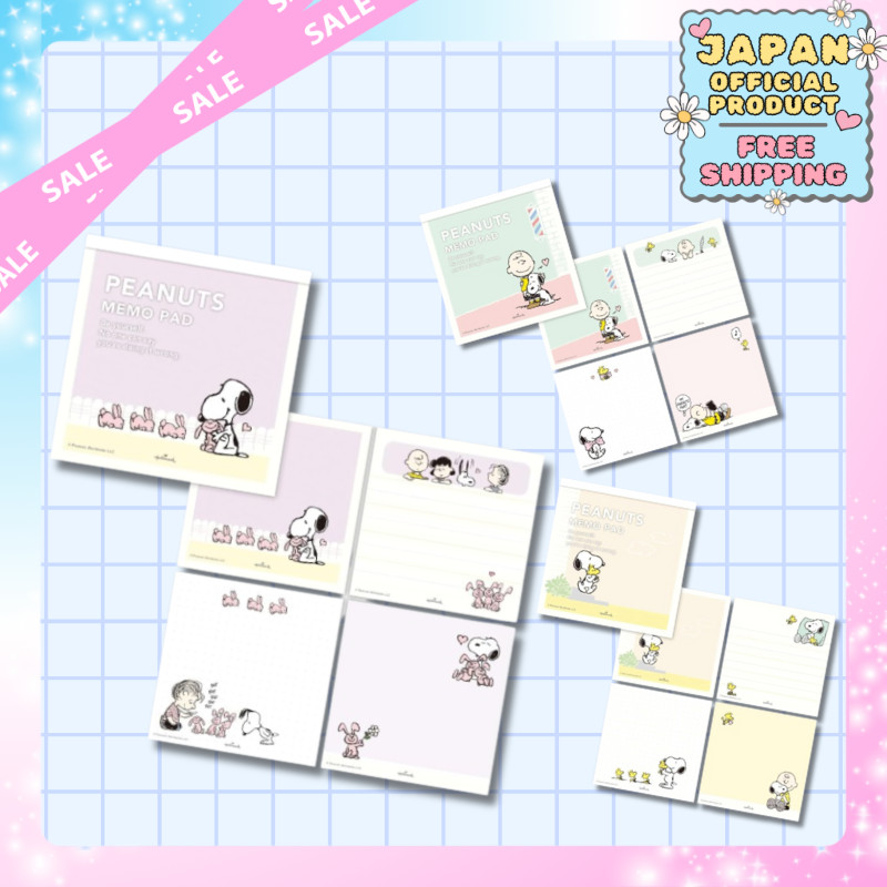 Snoopy Memo Pad Yellow 812287 - Snoopy Memo Pad Green 812256 - Snoopy Memo Pad Purple 812270 -｜Japan
