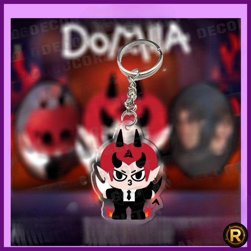 Móc khóa linh vật OTP DOMIIA, KING MAN, OH-YEAH, NONG NOOONG,...,dễ thương, chất liệu mica trong suố