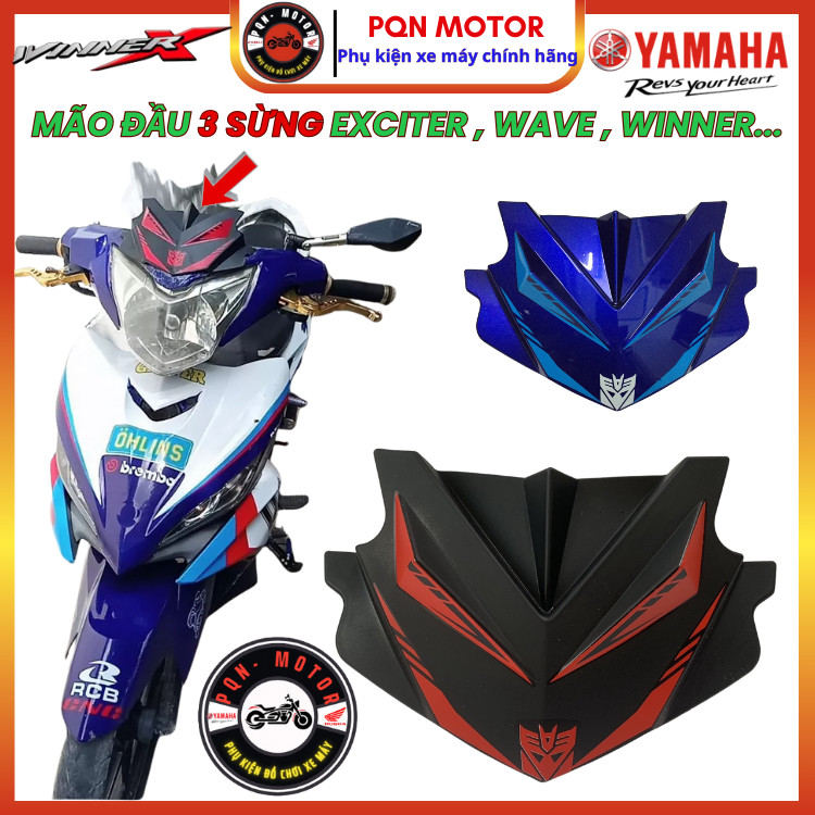Mão 3 Sừng Cao Cấp Gắn Exciter, Wave, Winner, Sirius, Dream – Độ Kiểng Đẹp, Gắn Chuẩn Nhiều Dòng Xe