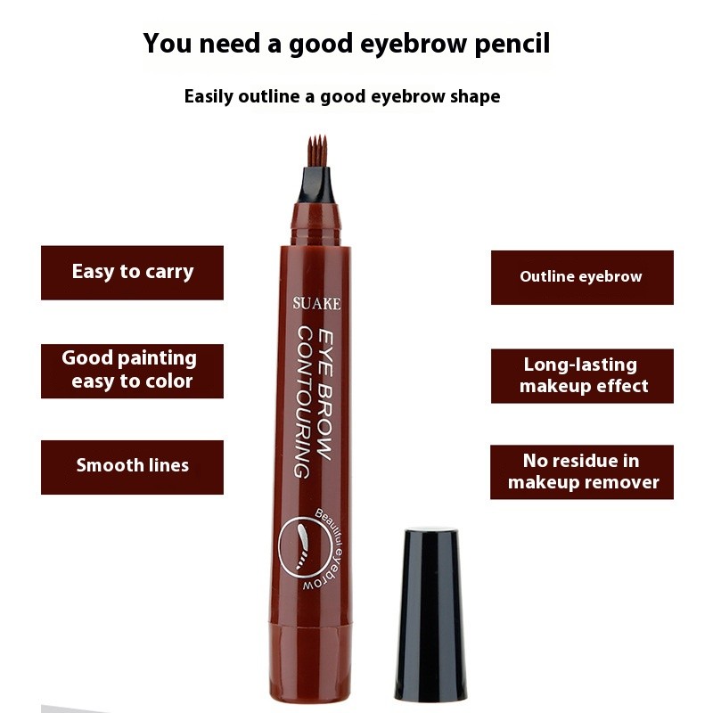 SUAKE 4D Microblading Brow Pencil - Trang điểm không thấm nước & chống mồ hôi, Holiday Glam Ready