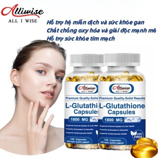 Viên nang Alliwise L-Glutathione cho da trắng, trị thâm, mụn, sẹo | L-Glutathione